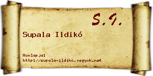 Supala Ildikó névjegykártya